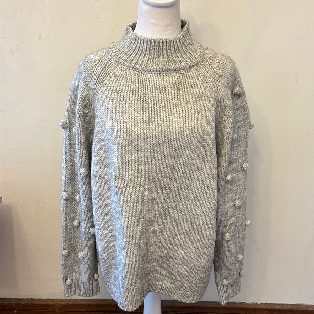 CeCe gray mock neck long sleeve sweater Size XL New